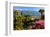 Park in the District of Orselina with View of the Town and Lake, Locarno, Switzerland-null-Framed Art Print