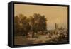 Park in the Vicinity of Paris-Charles Rochussen-Framed Stretched Canvas