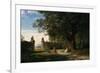 Park landscape with figure, 1856-Axel Hjalmar Ender-Framed Giclee Print