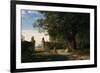 Park landscape with figure, 1856-Axel Hjalmar Ender-Framed Giclee Print