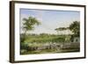 Park of the Villa Pamphili. 1832-Johann Christian Reinhart-Framed Giclee Print