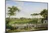 Park of the Villa Pamphili. 1832-Johann Christian Reinhart-Mounted Premium Giclee Print