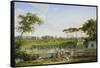 Park of the Villa Pamphili. 1832-Johann Christian Reinhart-Framed Stretched Canvas