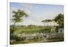 Park of the Villa Pamphili. 1832-Johann Christian Reinhart-Framed Giclee Print