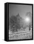 Park Scene near Buildings-Frank Mastro-Framed Stretched Canvas