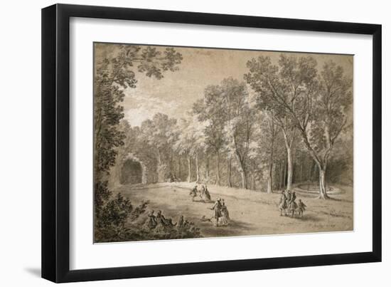 Park Scene-Jean-Baptiste Oudry-Framed Art Print