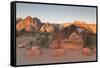 Park Sign Red Rock Canyon Outside Las Vegas, Nevada, USA-Michael DeFreitas-Framed Stretched Canvas