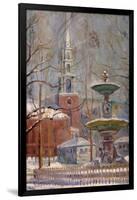 Park Street at Boston Commons, C.1910-20 (Oil on Board)-Arthur Clifton Goodwin-Framed Giclee Print