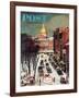 "Park Street, Boston," Saturday Evening Post Cover, January 7, 1961-John Falter-Framed Giclee Print