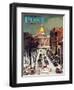 "Park Street, Boston," Saturday Evening Post Cover, January 7, 1961-John Falter-Framed Giclee Print