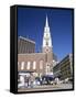 Park Street Church, Boston Common, Boston, Massachusetts, New England, USA-Amanda Hall-Framed Stretched Canvas