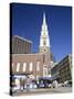 Park Street Church, Boston Common, Boston, Massachusetts, New England, USA-Amanda Hall-Stretched Canvas