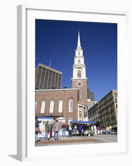 Park Street Church, Boston Common, Boston, Massachusetts, New England, USA-Amanda Hall-Framed Photographic Print