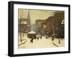 Park Street Church in Snow-Arthur Clifton Goodwin-Framed Giclee Print