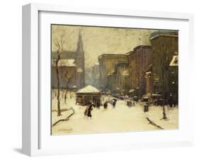 Park Street Church in Snow-Arthur Clifton Goodwin-Framed Giclee Print