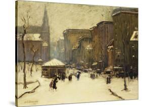 Park Street Church in Snow-Arthur Clifton Goodwin-Stretched Canvas