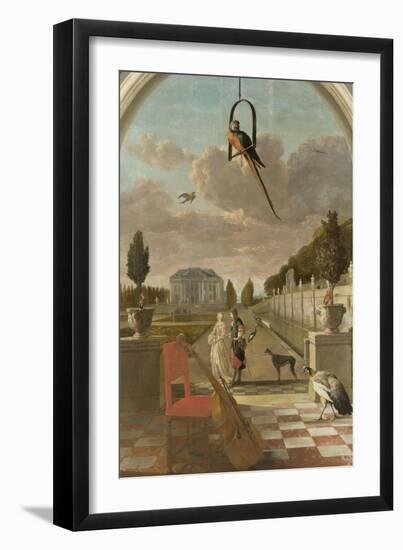 Park with Country House-Jan Weenix-Framed Art Print