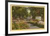 Park with Flowers, Portland, Oregon-null-Framed Art Print