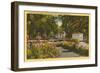 Park with Flowers, Portland, Oregon-null-Framed Art Print