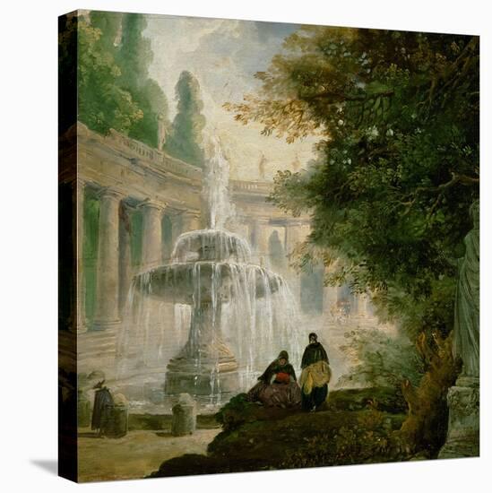 Park with Fountain, 1762-1765-Hubert Robert-Stretched Canvas