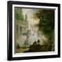 Park with Fountain, 1762-1765-Hubert Robert-Framed Giclee Print