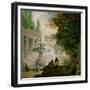 Park with Fountain, 1762-1765-Hubert Robert-Framed Giclee Print