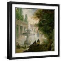 Park with Fountain, 1762-1765-Hubert Robert-Framed Giclee Print