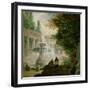 Park with Fountain, 1762-1765-Hubert Robert-Framed Giclee Print