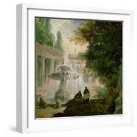 Park with Fountain, 1762-1765-Hubert Robert-Framed Giclee Print