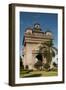 Park with Plants and Trees around Victory Gate (Patuxai)-Richard Nebesky-Framed Photographic Print