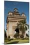Park with Plants and Trees around Victory Gate (Patuxai)-Richard Nebesky-Mounted Photographic Print