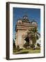 Park with Plants and Trees around Victory Gate (Patuxai)-Richard Nebesky-Framed Photographic Print