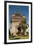 Park with Plants and Trees around Victory Gate (Patuxai)-Richard Nebesky-Framed Photographic Print