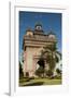 Park with Plants and Trees around Victory Gate (Patuxai)-Richard Nebesky-Framed Photographic Print