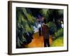 Park with Pond, 1913-Auguste Macke-Framed Giclee Print