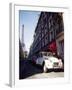 Parked Citroen on Rue De Monttessuy, with the Eiffel Tower Behind, Paris, France-Geoff Renner-Framed Photographic Print