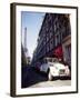 Parked Citroen on Rue De Monttessuy, with the Eiffel Tower Behind, Paris, France-Geoff Renner-Framed Photographic Print