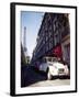 Parked Citroen on Rue De Monttessuy, with the Eiffel Tower Behind, Paris, France-Geoff Renner-Framed Photographic Print