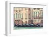 Parked Gondolas Along the Grand Canal of Venice, Veneto, Venice District, Italy-ClickAlps-Framed Photographic Print