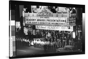 Parking Attendants Ready to Park the Cars of Celebrities Arriving at the 30th Annual Academy Awards-Ralph Crane-Stretched Canvas