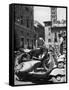 Parking Lot for Vespa Scotters-Dmitri Kessel-Framed Stretched Canvas