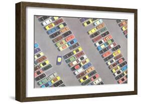 Parking Lot from Above-null-Framed Art Print