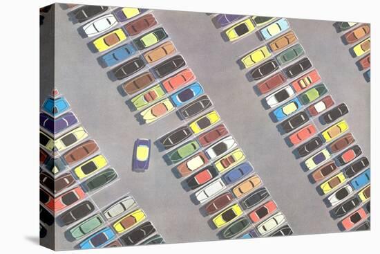 Parking Lot from Above-null-Stretched Canvas