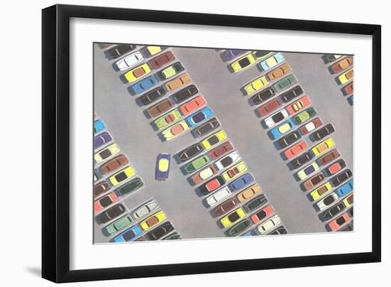 Parking Lot from Above-Found Image Press-Framed Giclee Print