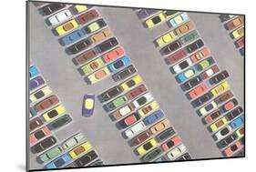 Parking Lot from Above-Found Image Press-Mounted Giclee Print