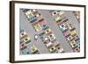 Parking Lot from Above-Found Image Press-Framed Giclee Print