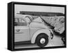 Parking Lot Outside of Volkswagen Plant Filled with Volkswagen Cars-James Whitmore-Framed Stretched Canvas