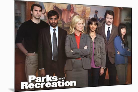 Parks and Recreation Group TV Poster Print-null-Mounted Poster