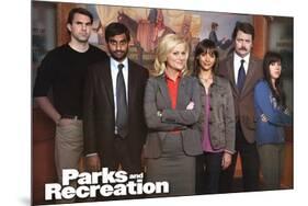Parks and Recreation Group TV Poster Print-null-Mounted Poster