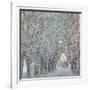 Parkway in Front of Castle Kammer at Lake Atter-Gustav Klimt-Framed Art Print